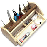 #SAT106 Natural Wood Color Wooden Craft Tool Box