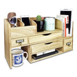 #SAT107 Adjustable Wooden Desktop Organizer Office Supplies Storage