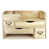 #SAT107 Adjustable Wooden Desktop Organizer Office Supplies Storage Shelf Rack