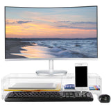 #SAT20220 Premium Acrylic Monitor Stand with 2 Compartments