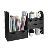#SAT307 Large Adjustable Wooden Desktop Organizer for Office Supplies