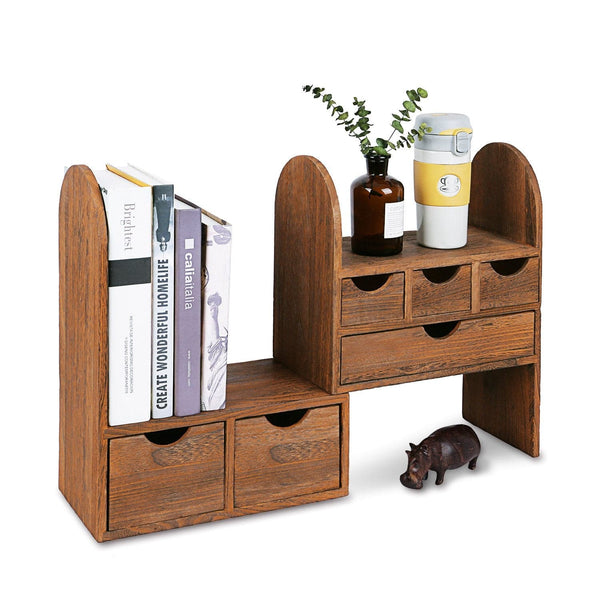 #SAT307 Large Adjustable Wooden Desktop Organizer for Office Supplies