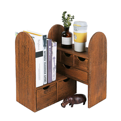 #SAT307 Large Adjustable Wooden Desktop Organizer for Office Supplies