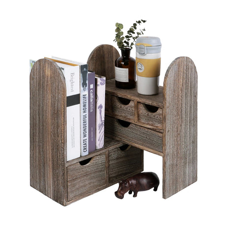 #SAT307 Large Adjustable Wooden Desktop Organizer for Office Supplies
