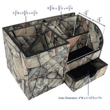 Wooden Marble Pattern Office Supplies Storage Desk Organizer-Nile Corp