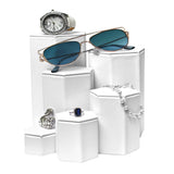 #ST-3138L-WH White Leatherette Risers Set, 6 pcs