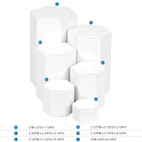 #ST-3138L-WH White Leatherette Risers Set, 6 pcs