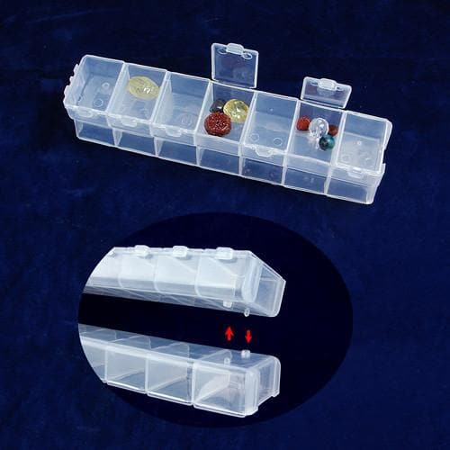 1-4 Pcs Clear Plastic Jewelry Organizer Box for Earrings 36 Small  Compartments
