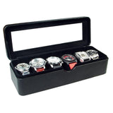 Leatherette Watch Box for 6 Watches -Nile Corp