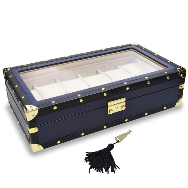 Leatherette Watch Box for 12 Watches-Nile Corp