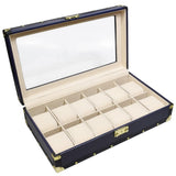 Leatherette Watch Box for 12 Watches-Nile Corp