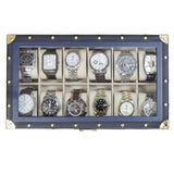Leatherette Watch Box for 12 Watches-Nile Corp