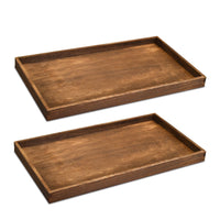 #WD121X2 Stackable Wooden Jewelry Tray,2 Pcs Set