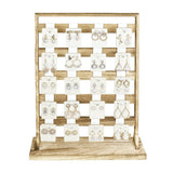 #WD2005 Wooden Hanger hook jewelry rack display with 20 white hooks