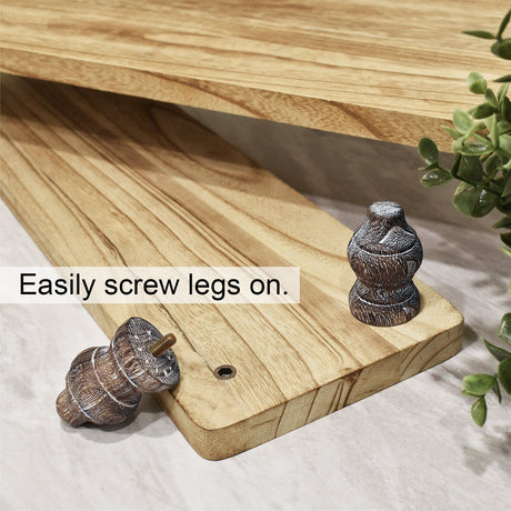 #WD2202 2Pcs wood display riser stands