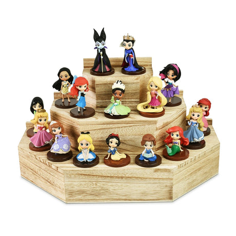 #WD3015-CF  3-Tier Coffee Color Wood Stair Step Display Risers
