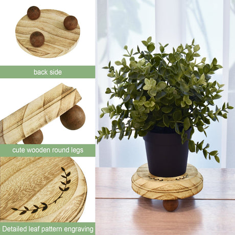 #WD3331-OK 3Pcs Set Stackable Wood Riser Display Stands
