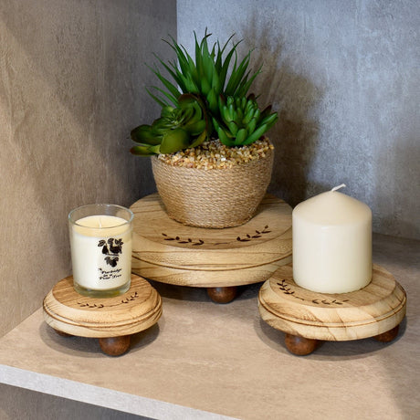 #WD3331-OK 3Pcs Set Stackable Wood Riser Display Stands