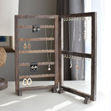 #WD417 2-Way Wooden Wall Mounted Jewelry Organizer Stand