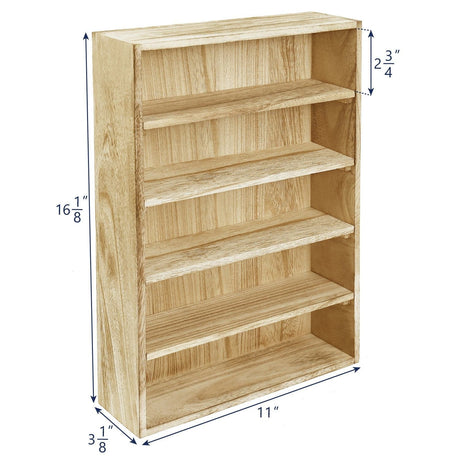 #WD5063 5-Shelf Wall-Mounted Freestanding Wooden display rack