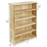 #WD5063 5-Shelf Wall-Mounted Freestanding Wooden display rack