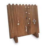 #WD609 Wooden Plank Jewelry Necklace Display Stand for 8 Necklaces