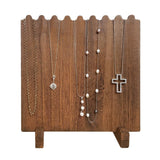 #WD609 Wooden Plank Jewelry Necklace Display Stand for 8 Necklaces