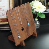 #WD609 Wooden Plank Jewelry Necklace Display Stand for 8 Necklaces