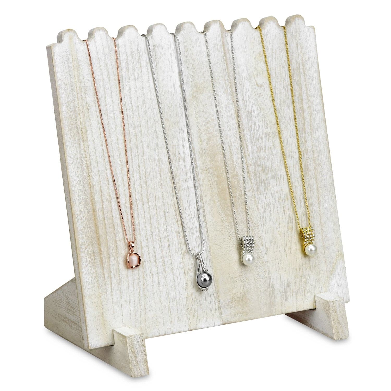 Wooden Freestanding Multiple Necklace Easel Display Stand - Hivory