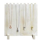 #WD609-WH Wooden Plank Necklace Jewelry Display Stand for 8 Necklaces