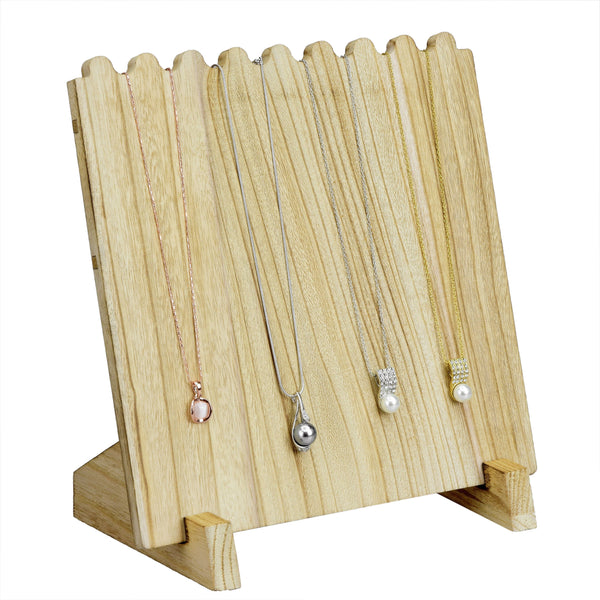 #WD609-OK Wooden Plank  Jewelry Necklace Display Stand for 8 Necklaces