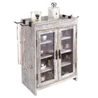 #WD7640 Wooden Countertop Multipurpose Storage Cabinet  4 hooks