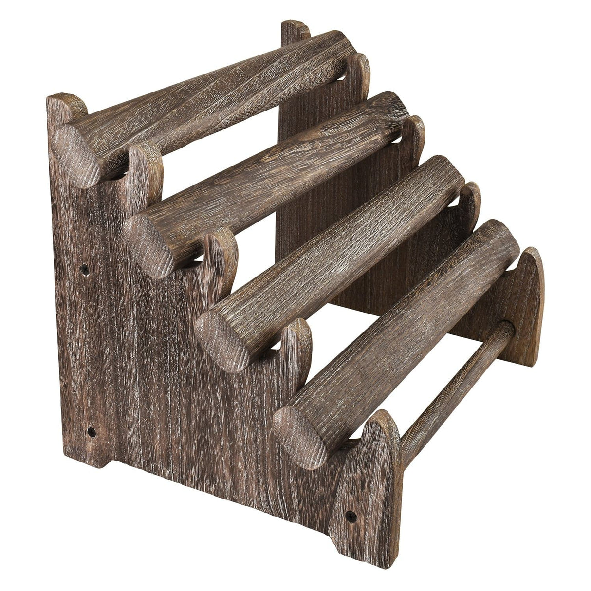 #WD7804CF Wooden 4 Tiered Oval Shape bracelet Display