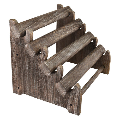 #WD7804CF Wooden 4 Tiered Oval Shape bracelet Display