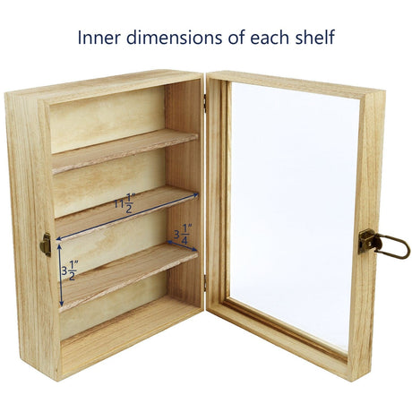 #WD8630 Wall Mounted Display Case Shadow Box with a Lock and Key
