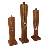 #WDJ5033 3Pcs Wooden Display Stand with Multiple Sizes