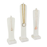 #WDJ5033WH 3Pcs Wooden Display Stand with Multiple Sizes
