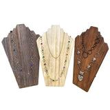 #WDN60-1 Wooden Jewelry Necklace Easel Display for 3 Necklaces