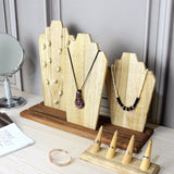 #WDN64 Wooden Necklace Holder Jewelry Display Bust Stand
