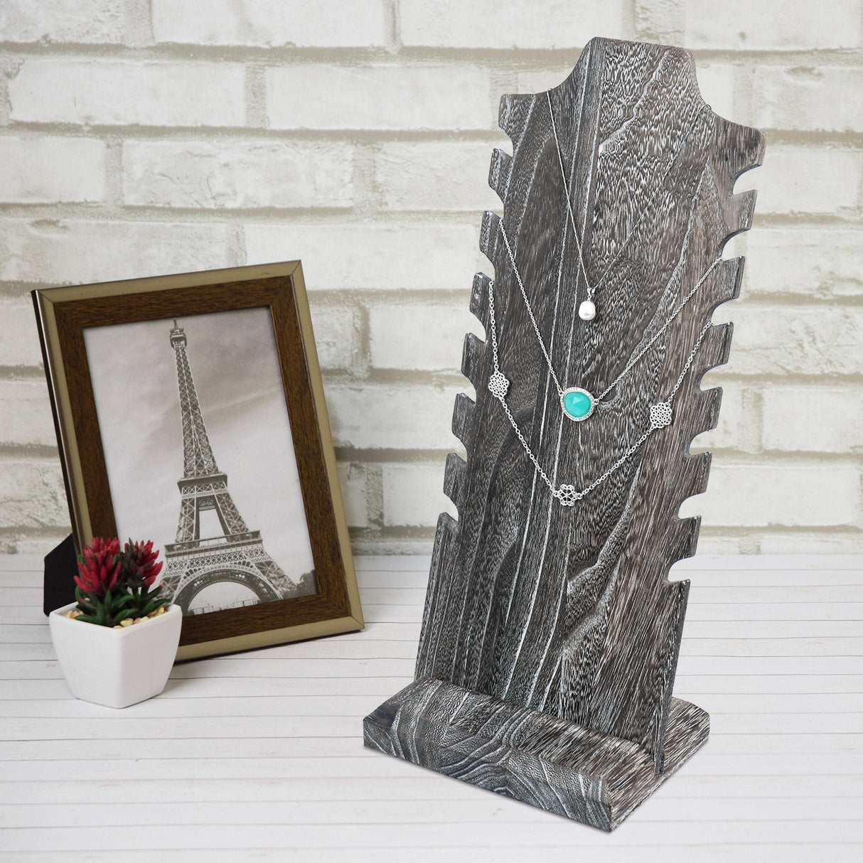 #WDN68 Wooden Multiple Necklace Display Stand