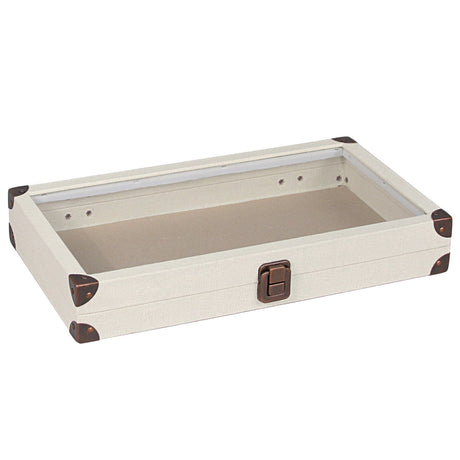 Linen Jewelry Display Case Organizer -Nile Corp