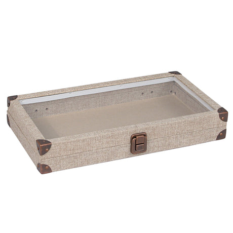 Linen Jewelry Case Organizer -Nile Corp