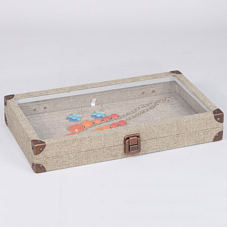 Linen Jewelry Case Organizer -Nile Corp