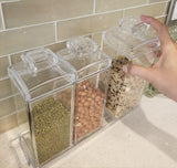 #HW92456 Acrylic 3 Pieces Seasoning Containers & Food Storage Jars