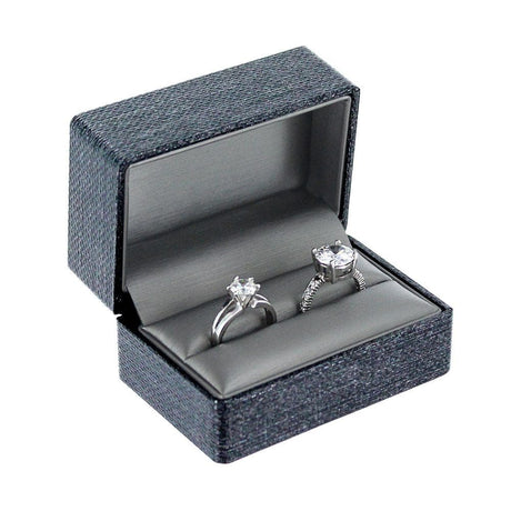 #JFR5 Elegant Texture Double Ring Plastic Boxes