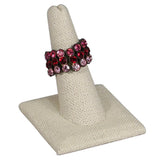 #RD-2444N Burlap Linen Ring Display with Square Base Stand